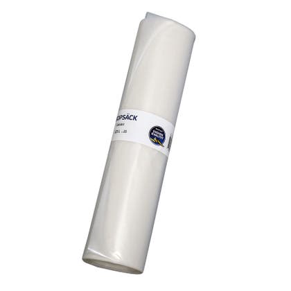 Sopsäck 125 liter Transparent 50my 25 st/rulle