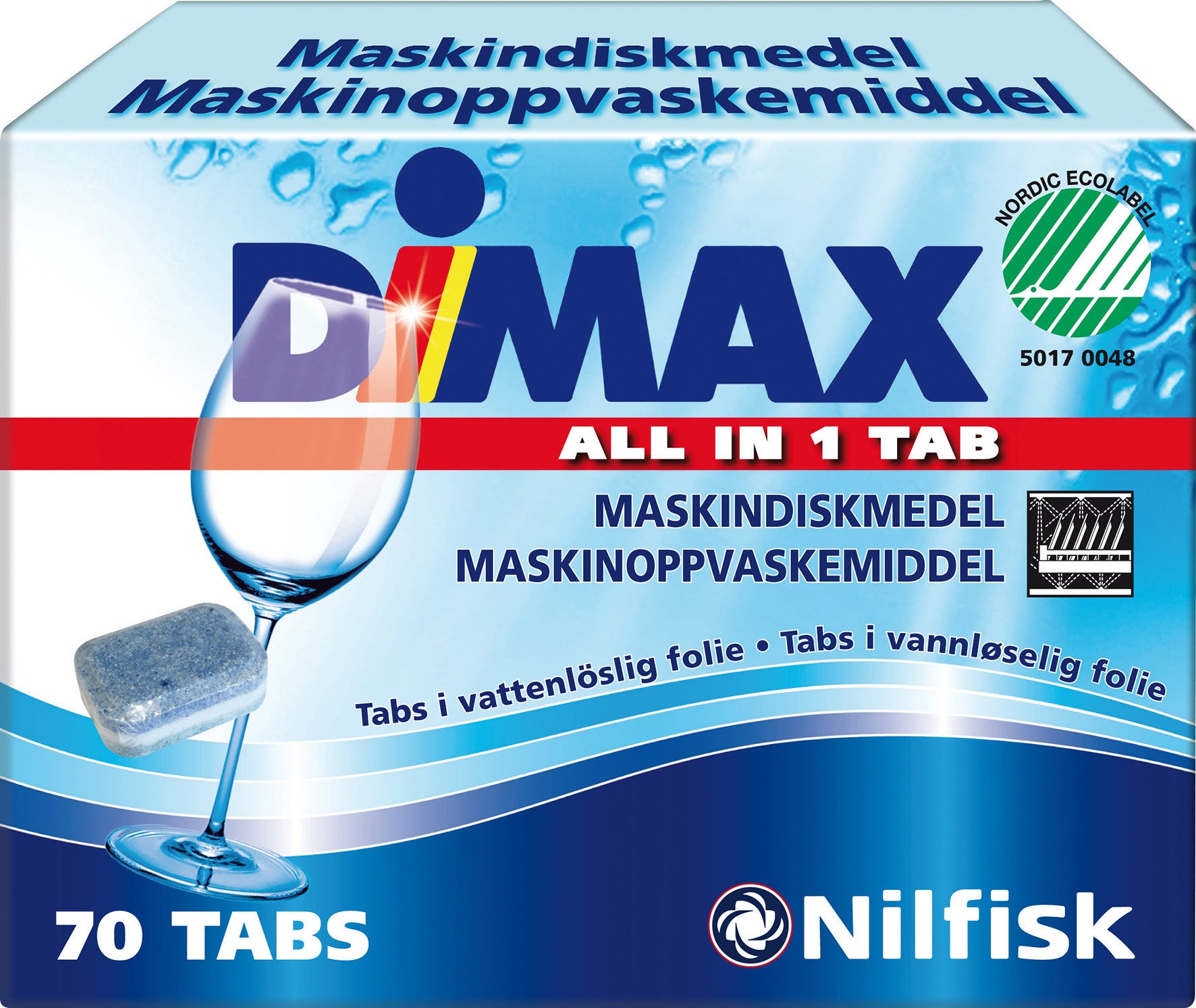Maskindiskmedel tablett Dimax 70 st/fp