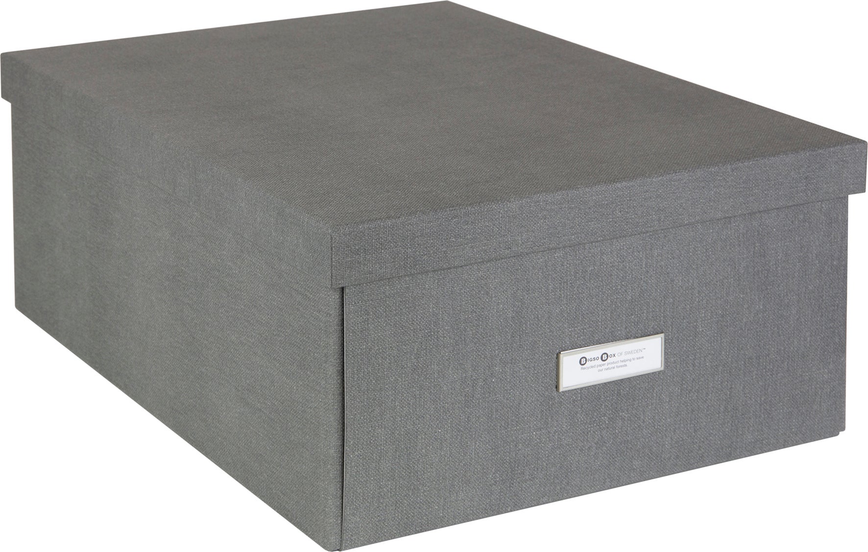 Förvaringsbox Katrin canvas grå Bigso