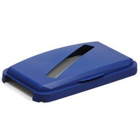 Gångjärnslock med papperinkast till Durabin® 60 blå