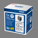 Märkband TZE231M5 12 mm x 8 m svart/vit 5-pack