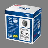 Märkband TZE231M5 12 mm x 8 m svart/vit 5-pack