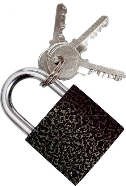 Hänglås med nycklar