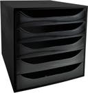 Förvaringsbox Office Depot 5-lådor svart