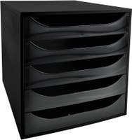 Förvaringsbox Office Depot 5-lådor svart