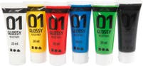 Akrylfärg blank 6 x 20 ml