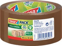 Packtejp Eco & Strong Tesa 66 meter x 50 mm 56my brun