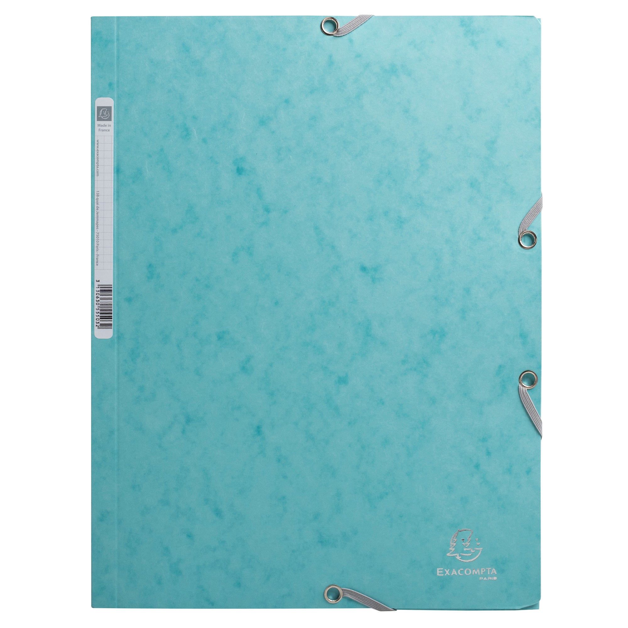 Snoddmapp A4 3-klaff Frosted blue