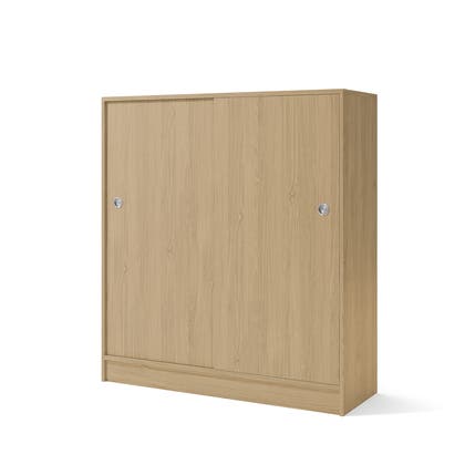 Skåp med skjutdörrar inkl lås H=1325 mm Ek