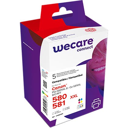 Bläck Wecare CLI-581XXL CMYK 5-pack