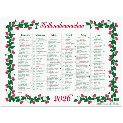 Kalender Stora Hallonalmanackan 2026