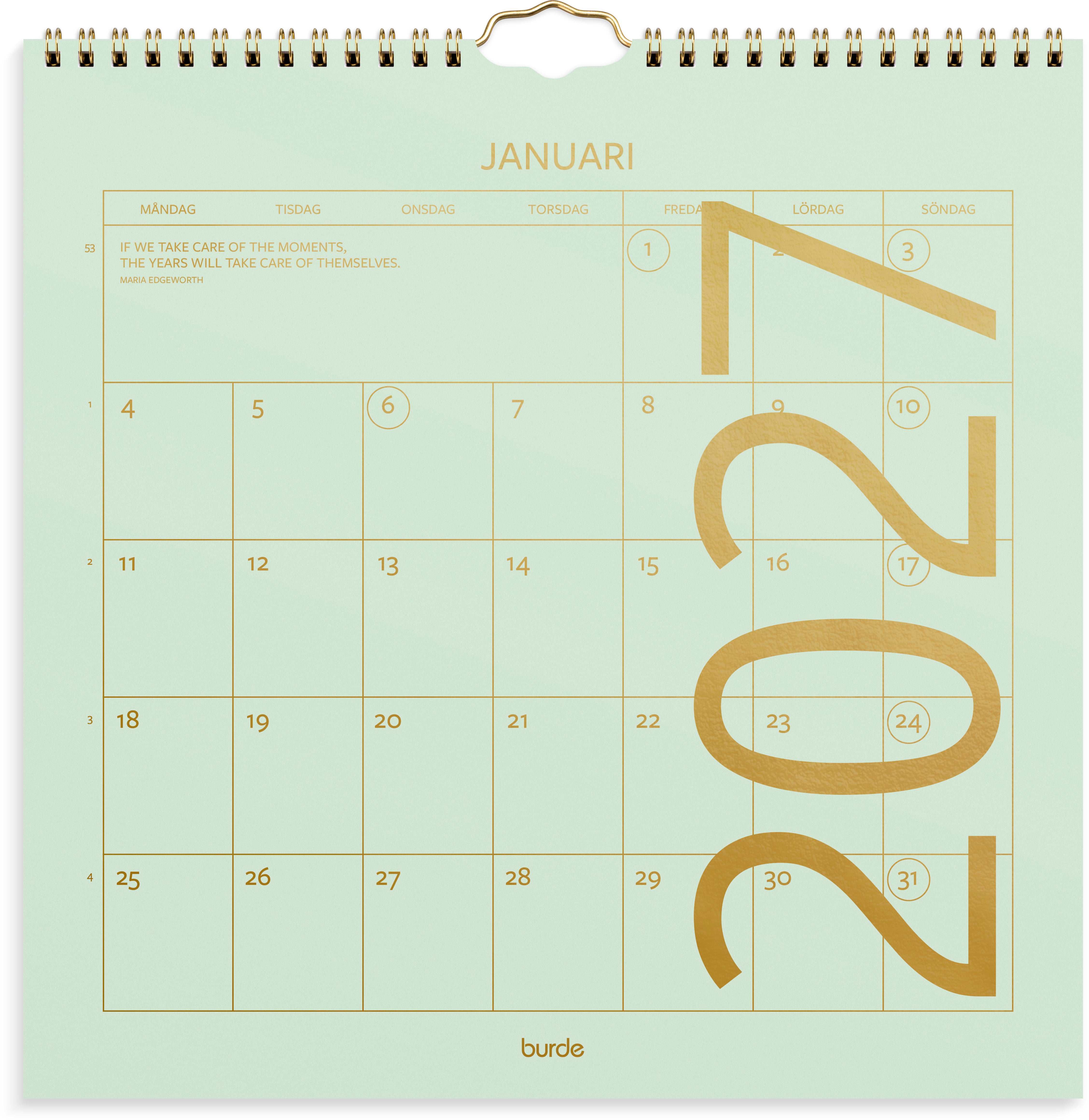 Väggkalender Color 2027 Burde