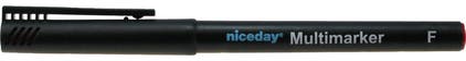 Märkpenna Niceday fin permanent röd