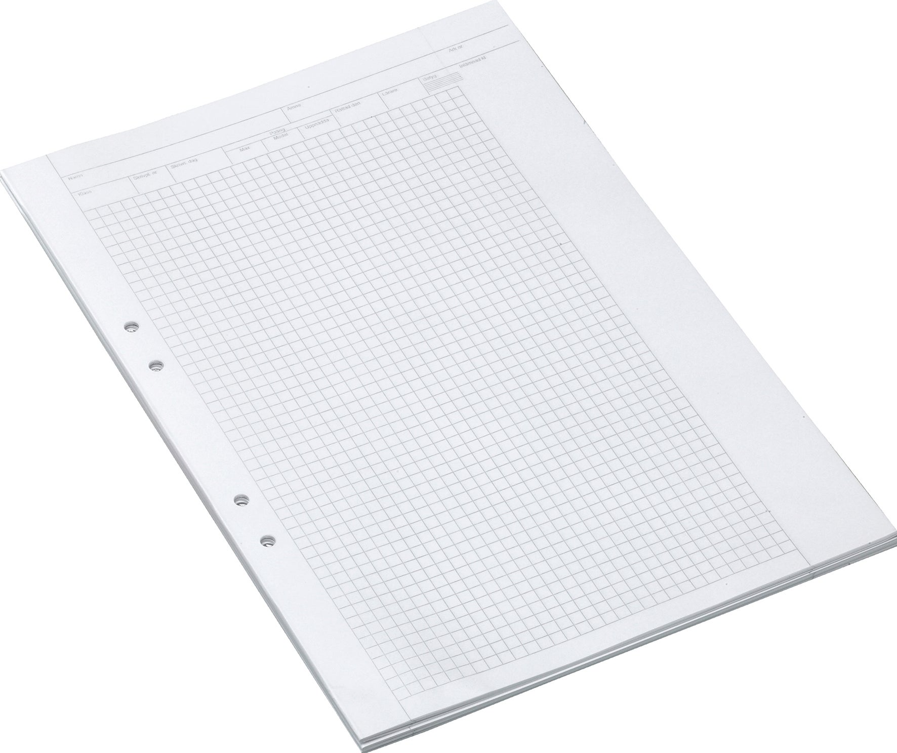 Provskrivningsblad/Arbetsblad A3 vikt till A4