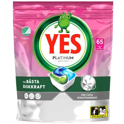 Maskindisk Yes Platinum PINK 65-pack
