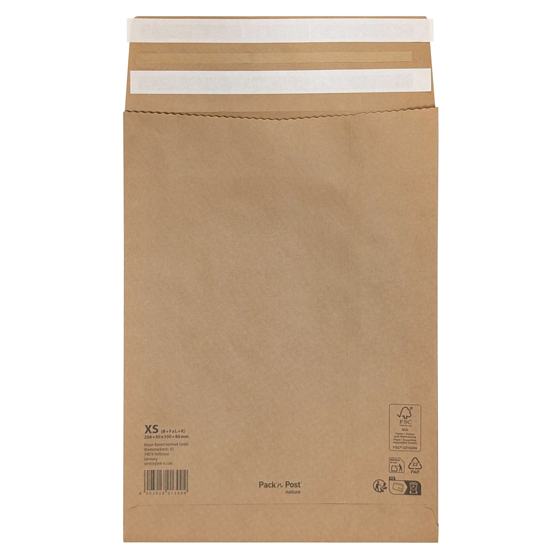 E-handelspåse papper Flera olika storlekar