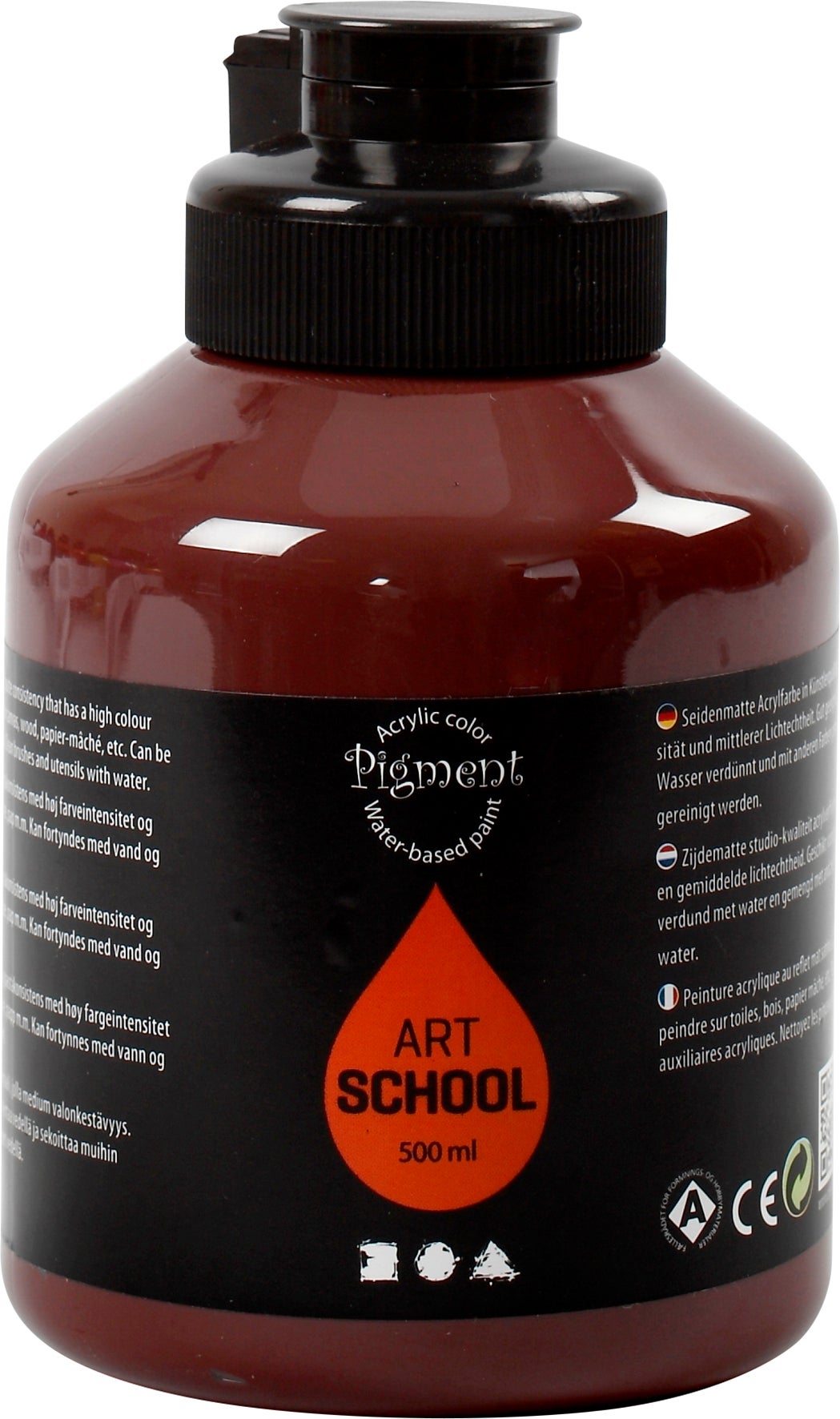 Akrylfärg Pigment 500ml brun