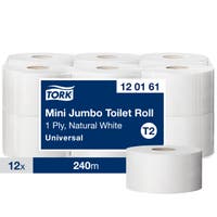 Toalettpapper Tork Mini Jumbo Universal T2 12 rullar natur