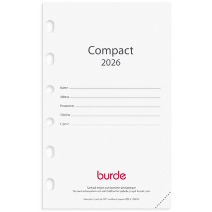 Kalender Compact 2026 kalendersats