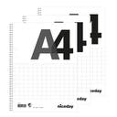 Kollegieblock A4 60g rutat 3/fp