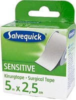 Kirurgtape Sensitive Salvequick 5 Meter x 25 mm vit 310366