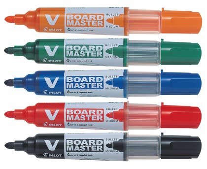 Whiteboard-penna Pilot V Board 5-set
