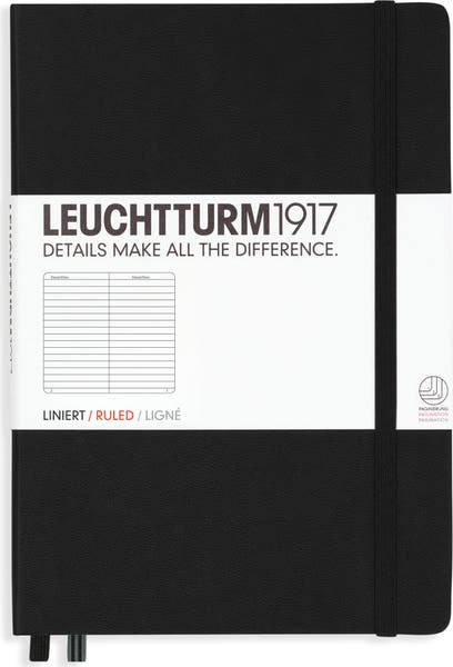 Anteckningsbok A5 linjerad Black