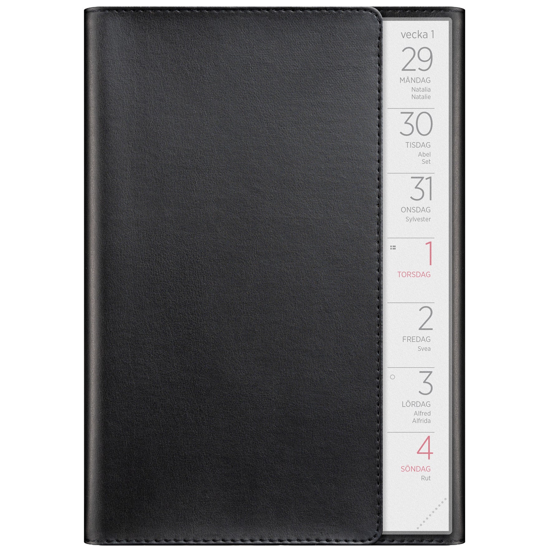 Stor Veckokalender 2026 svart