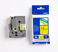 Märkband TZe641 18 mm svart/gul