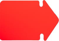 Pil 130 x 90 mm flour röd 25 st/fp