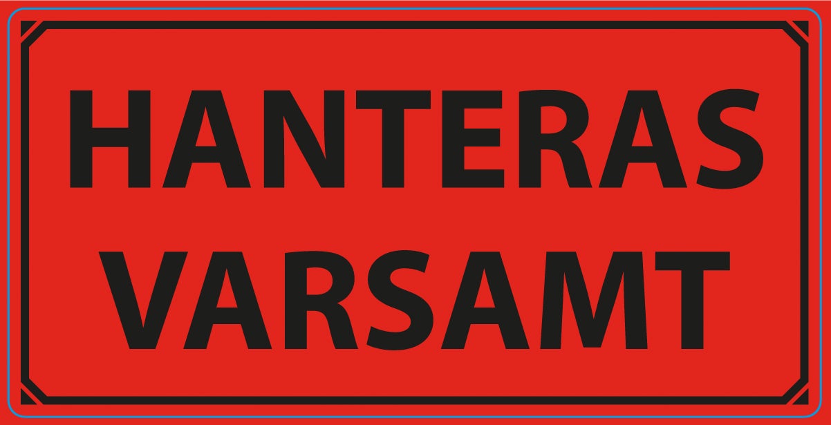 Varningsetikett Hanteras Varsamt 1000/rl