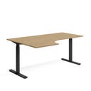 Skrivbord vänster 800 x 1800 mm Ek/Svart