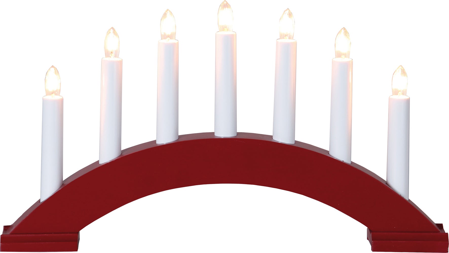 Ljusstake 7 Bea Båge låg Röd
