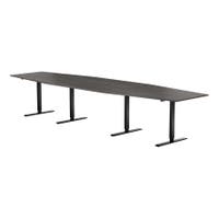 Konferensbord 4200x1200 mm Mörk ask/Svart