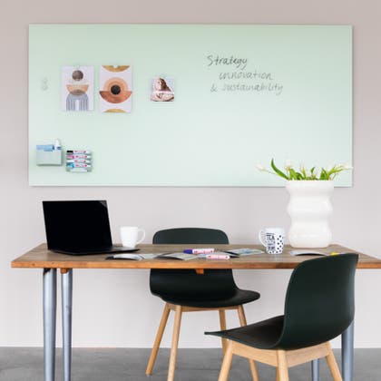 Glastavla matt 100x200 cm sage green