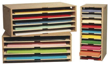 Hylla för papper och kartong