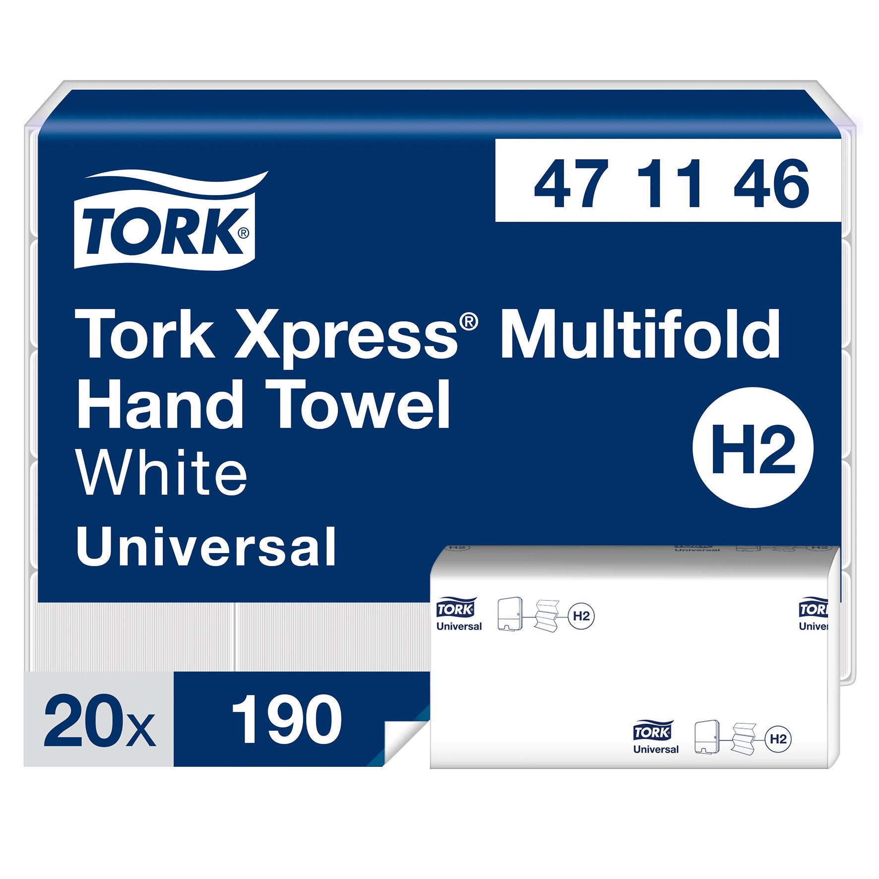 Pappershandduk Tork Xpress® Multifold  H2 3800 st/kt