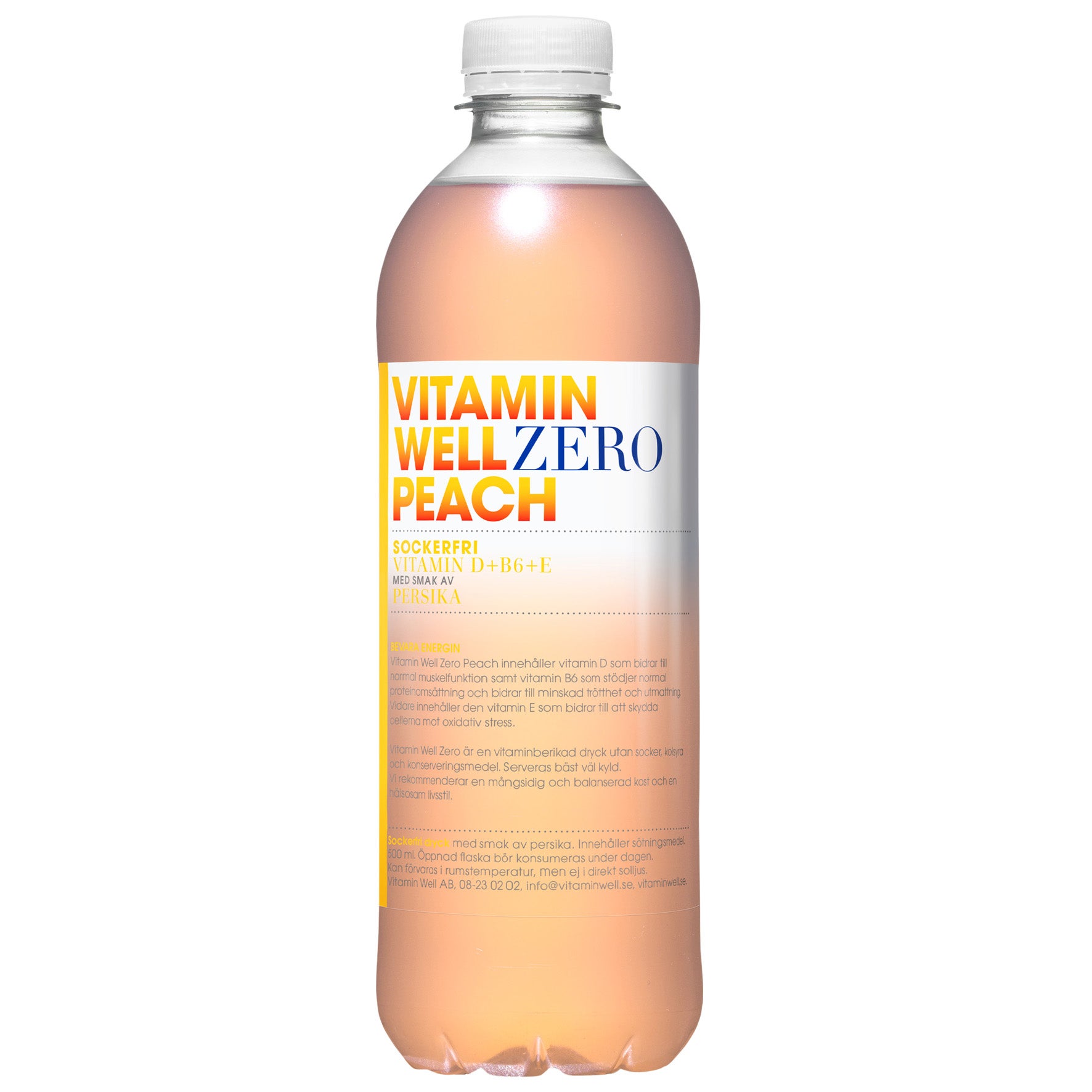 Vitamin Well Zero Peach Zero 50 cl inkl pant