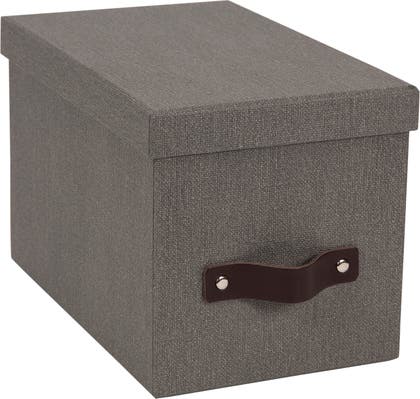 Förvaringsbox Kristina canvas grå