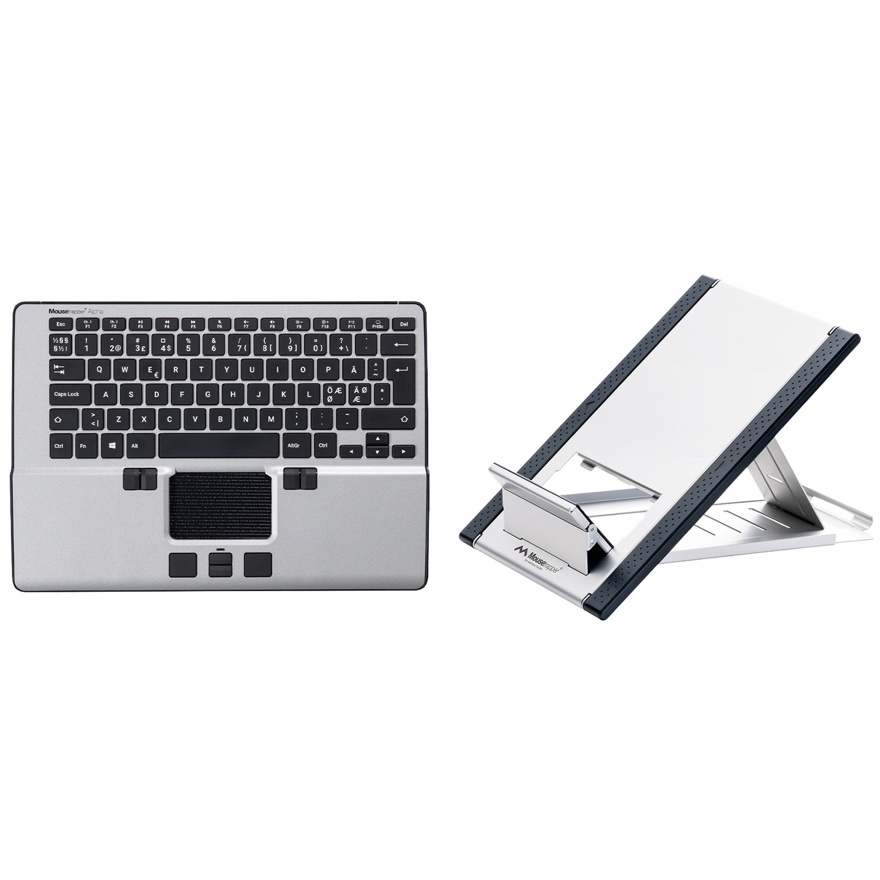 Ergonomisk arbetsstation Mousetrapper Alpha med laptopställ