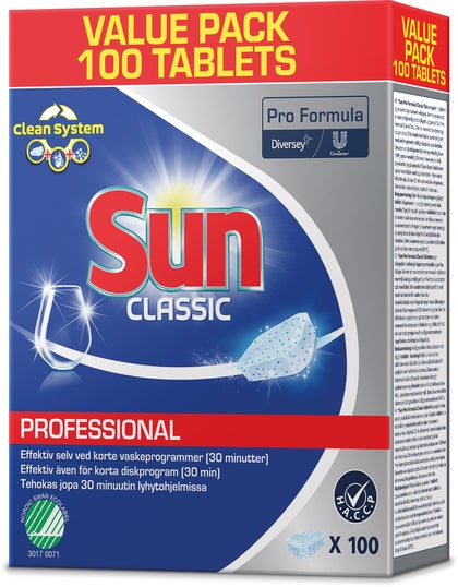Maskindiskmedel tabletter Sun Professional  Refill 100 st/fp