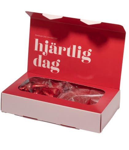 Godisbox DUO Chokladhjärtan & Geléhjärtan 300 g