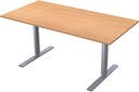 Skrivbord Manuell 1600 x 800 mm 2-pelarstativ inkl. bordsskiva Bok Lanab