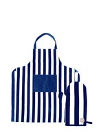 Förkläde & grillhandske Aron Blå/Beige