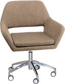 Konferensstol gråbrun/krom hjul