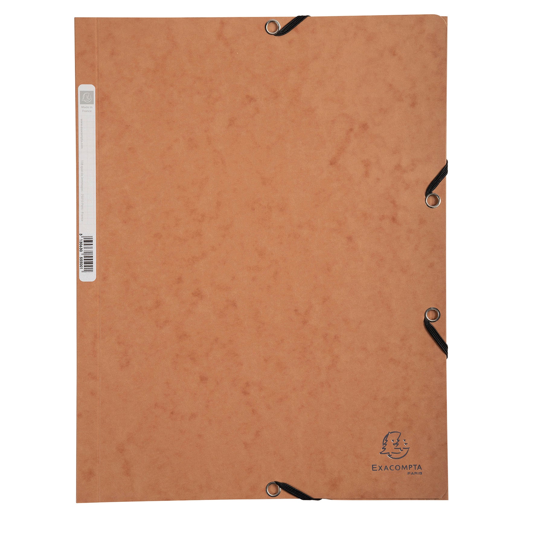 Snoddmapp A4 3-klaff brun