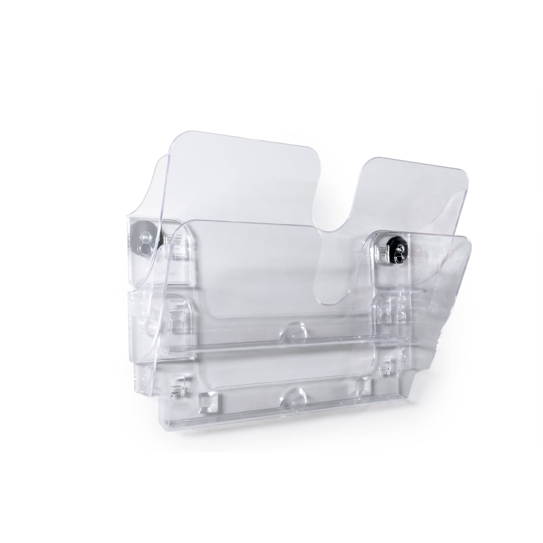 Broschyrställ vägg 2A4L magnetiskt transparent 2-pack