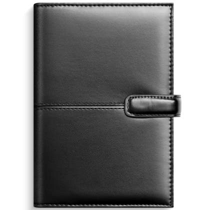 Systemkalender Regent 2026 svart konstläder