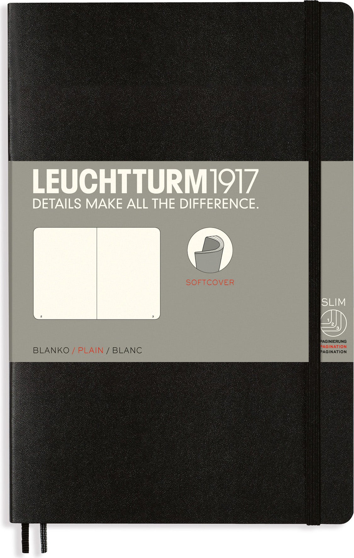 Anteckningsbok B6 soft blank svart