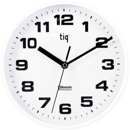Väggklocka Bluetooth Ø230 mm vit